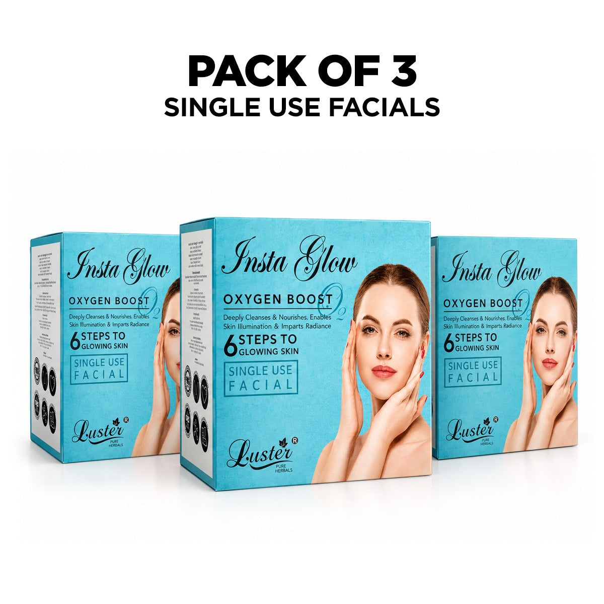 Luster Insta Glow Oxygen Boost Facial Kit - 120ml