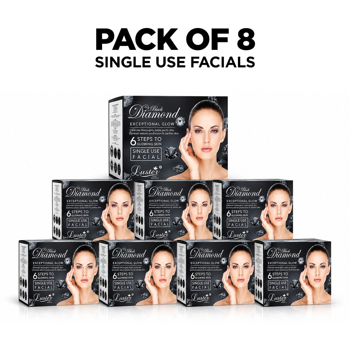 Luster Black Diamond Exceptional Glow Facial Kit - 320ml