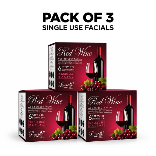 Luster Red Wine Age Reflect Facial Kit - 120ml