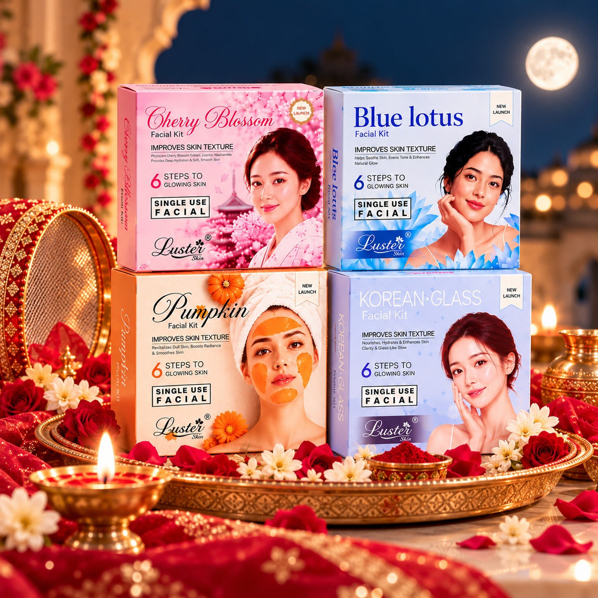Karva Chauth Special – Luster 4 Facial Kit Combo at ₹999