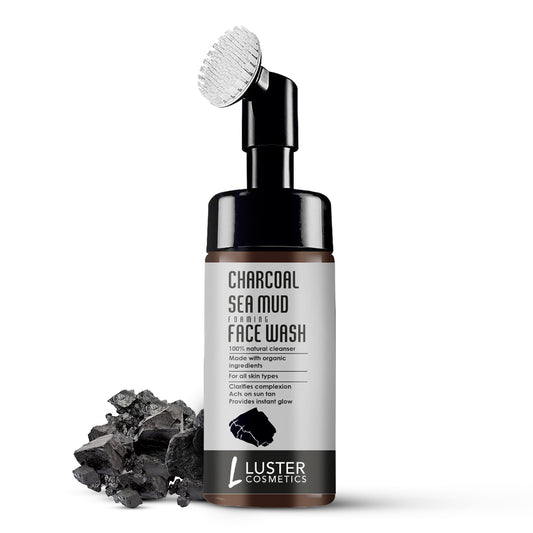 Luster Cosmetics Charcoal Sea Mud Foaming Face Wash - 100ml