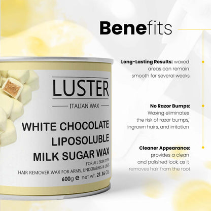 Luster White Chocolate Hair Removal Hot Wax - 600g