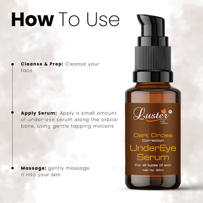 Luster Dark Circles Correction Under Eye Serum - 30ml