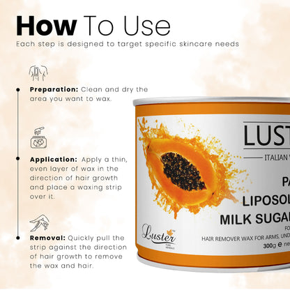 Luster Papaya Hair Removal Wax - 300ml