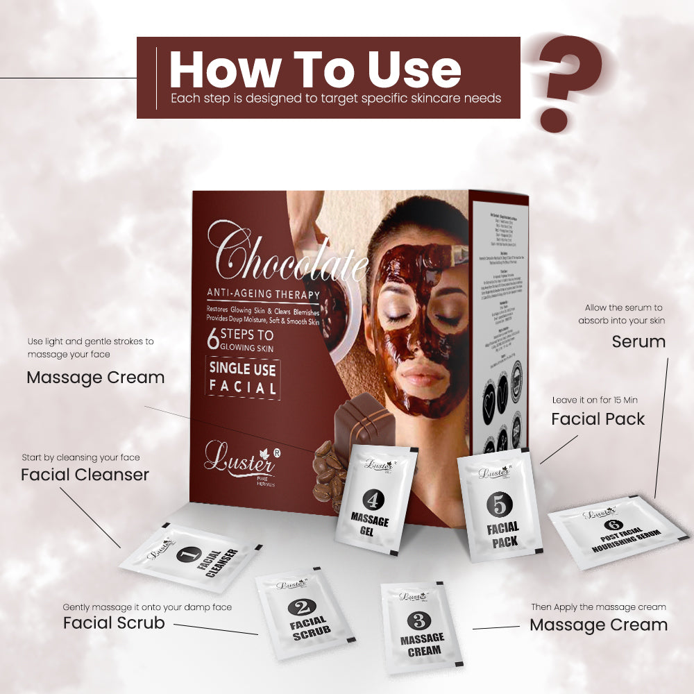 Luster Chocolate Anti-Ageing Therapy Facial kit - 40g