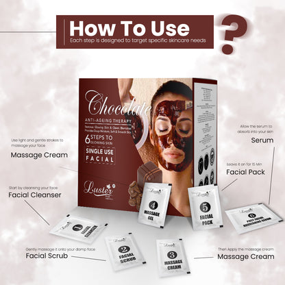 Luster Chocolate Anti-Ageing Therapy Facial kit - 40g