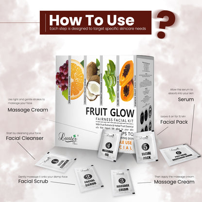 Luster Fruit Glow Fairness Facial Kit - 40g