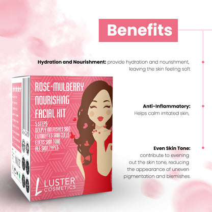 Luster Cosmetics Rose-Mulberry Nourishing Facial Kit - 45g