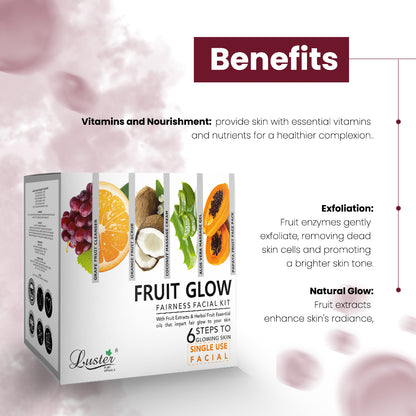 Luster Fruit Glow Fairness Facial Kit - 40g