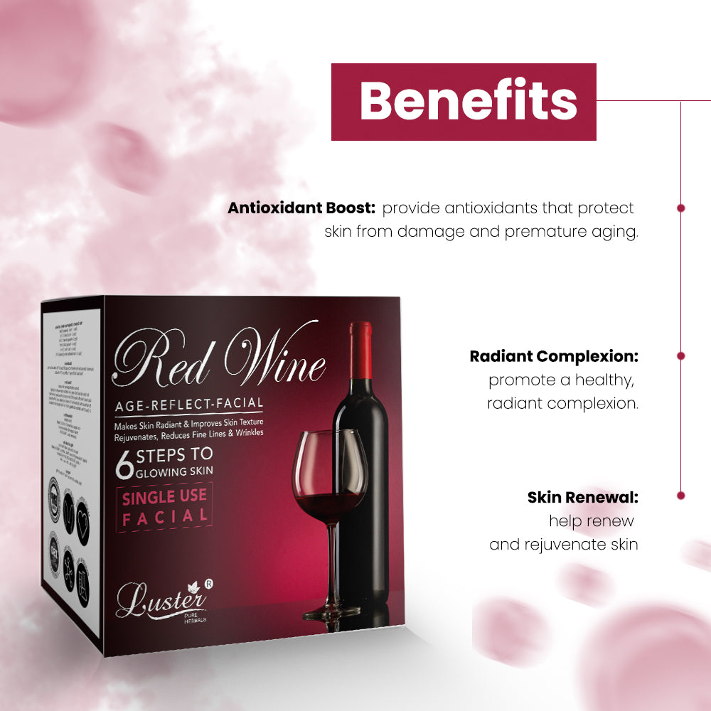 Luster Red Wine Age Reflect Facial Kit - 40g