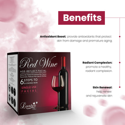 Luster Red Wine Age Reflect Facial Kit - 40g