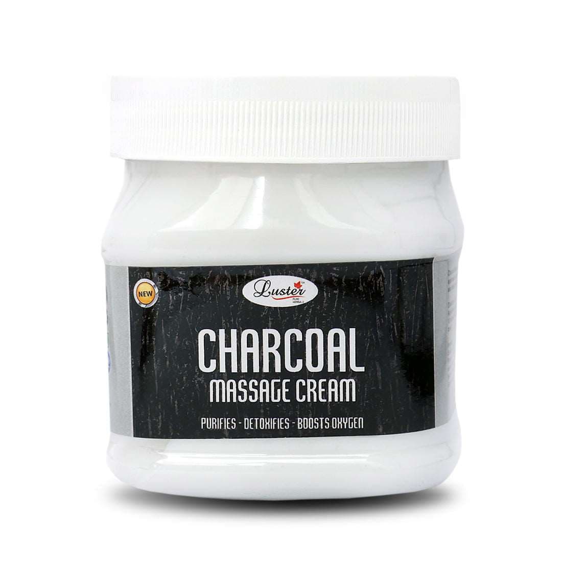 Luster Charcoal Face & Body Massage Cream (Paraben & Sulfate Free) - 500 ml