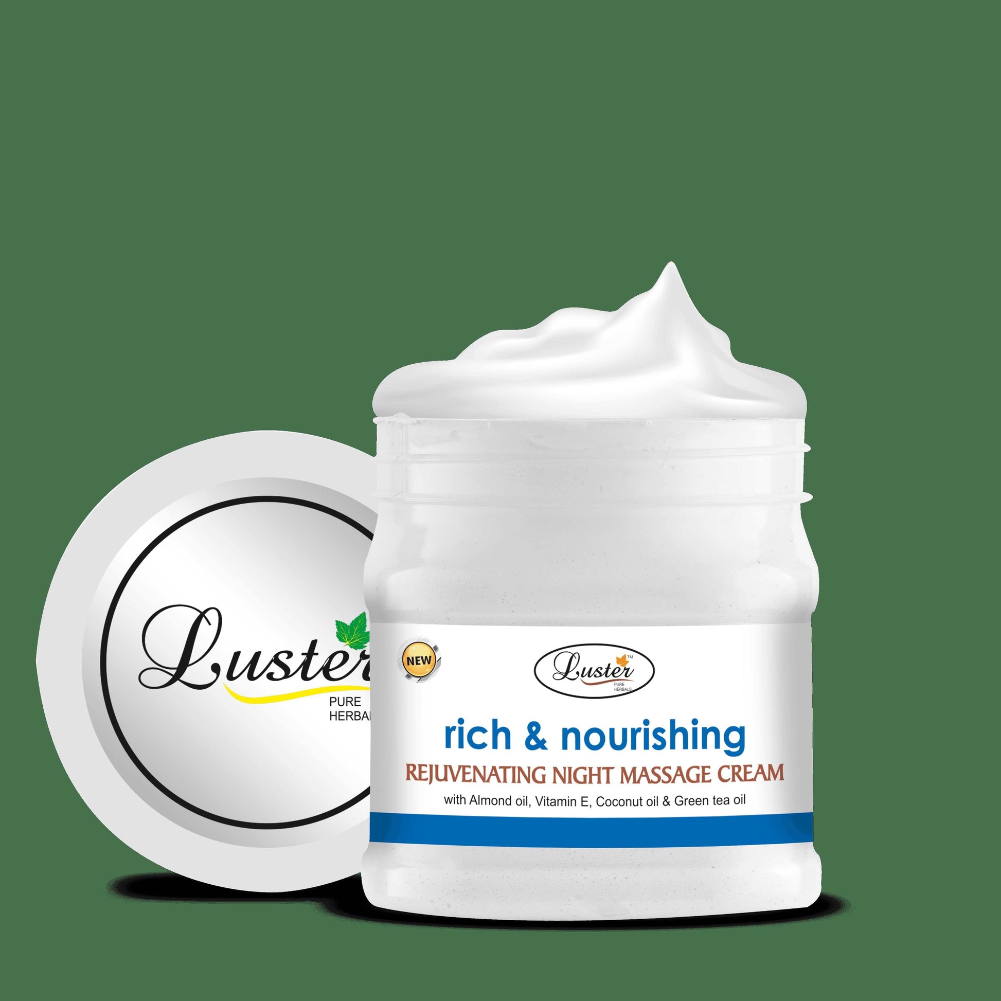Luster Rich Nourishing Rejuvenating Night Massage Cream (Paraben & Sulfate Free)-500ml.
