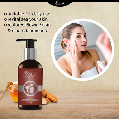 True Derma Essentials Honey & Almond (Nourishing & Revitalizing) Body Lotion (200 ml) - Luster Cosmetics