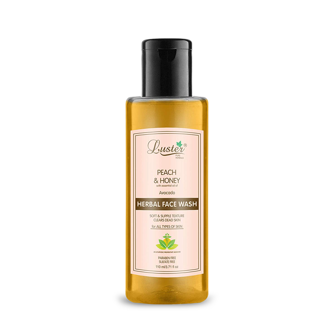 Luster Peach & Honey Face Wash | Avocado’s Essential Oil | Herbal Face Wash | For Oily & Dry Skin | Women & Men’s Face Wash (Paraben & Sulphate Free) -110ml - Luster Cosmetics