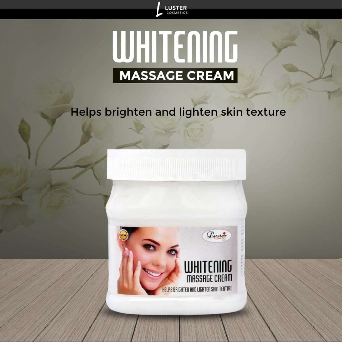 Luster Whitening Face & Body Massage Cream (Paraben & Sulfate Free) - 500 ml