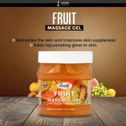 Luster Fruit Face & Body Massage Gel (Paraben & Sulfate Free) - 500 ml