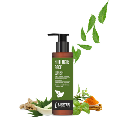 Luster Cosmetics Anti Acne Face Wash & Face Serum (Pack of 2-145ml)
