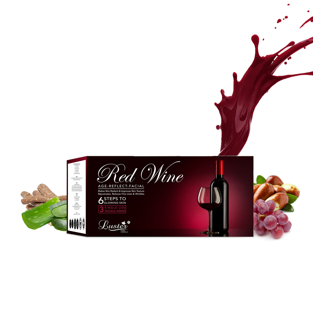 Luster Red Wine Age Reflect Facial Kit 120ml Luster Cosmetics