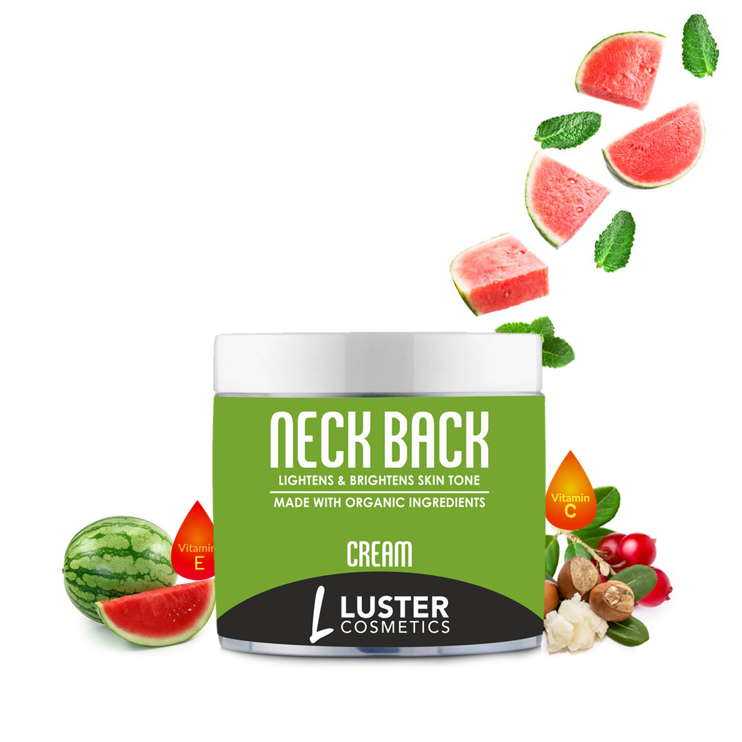 Luster Neck D-Tan Combo | Neck Back Cream & Neck-Elbow & Knee-Feet Brightening Scrub – 2X100ml
