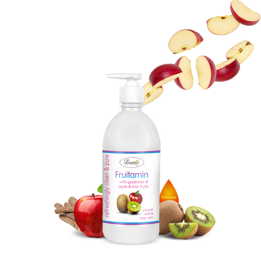 Luster Fruitamin Extra Care Cleansing Milk | Enriched With Apple & Kiwi Extracts | For Smooth Soft & Clean Skin | Cleansing Milk For Face | Paraben & Sulfate Free - 500ml - Luster Cosmetics
