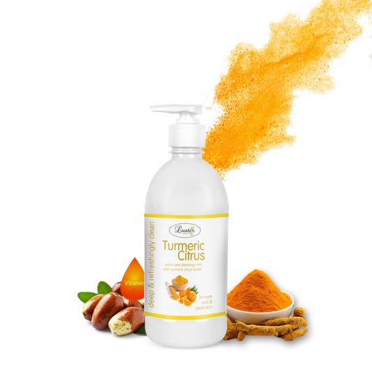 Luster Turmeric Citrus Cleansing Milk For Face | Extra Care Cleansing Milk With Turmeric Citrus Water | Cleansing Milk For Makeup Remover | Paraben & Sulfate Free - 500ml - Luster Cosmetics
