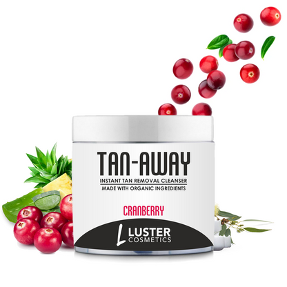 Luster Cosmetics TAN-AWAY Cleanser | Cranberry | Instant Tan Removal | 100ml - Luster Cosmetics