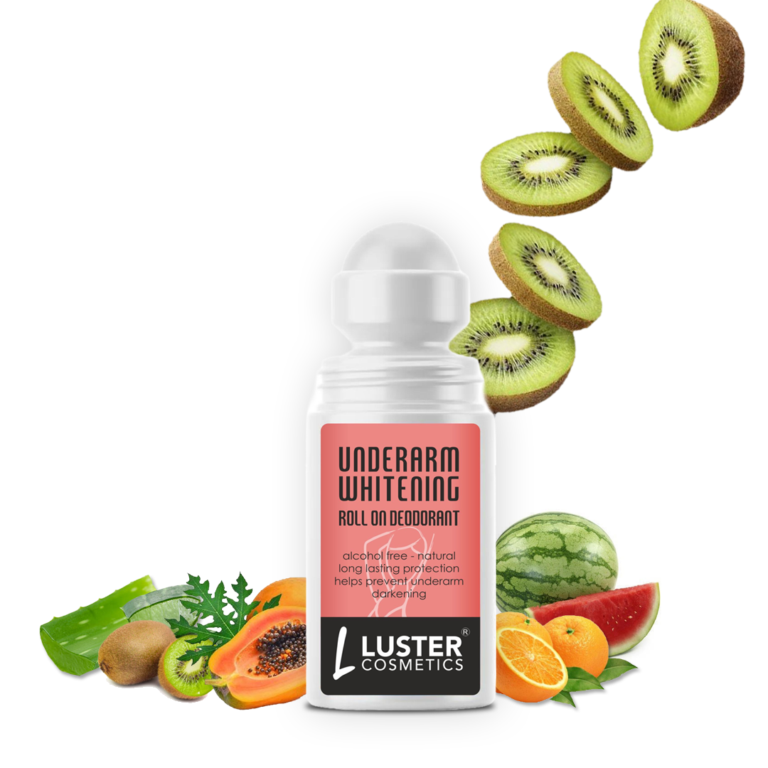 Luster Cosmetics Whitening Underarm Roll On Deodorant | Alcohol free | Helps Prevent Underarm Darkening | Helps Brighten & Lighten Armpits | Roll On Deodorant For Men & Women - Luster Cosmetics