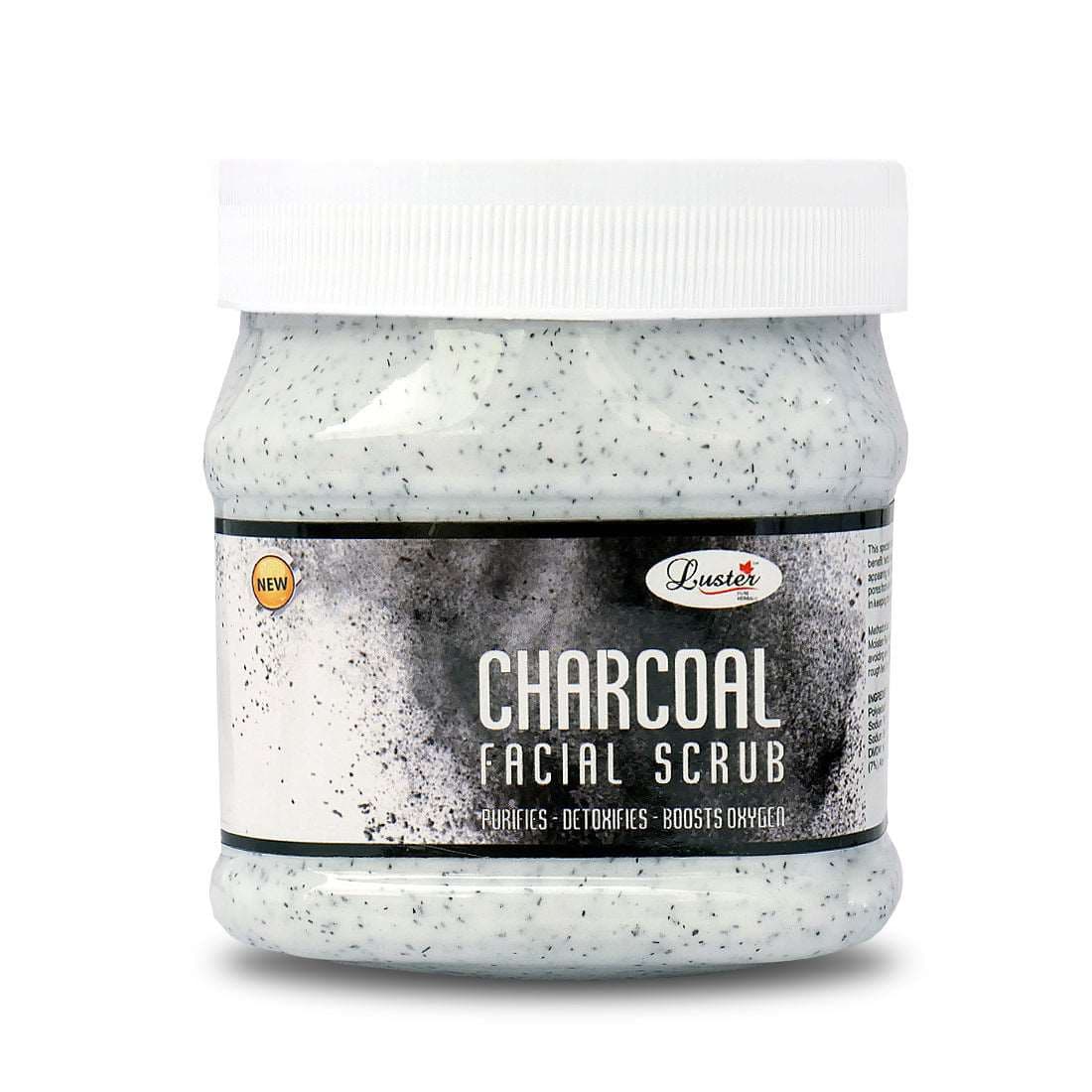 Luster Charcoal Face & Body Facial Scrub For Tan Removal (Paraben & Sulfate Free) - 500 ml