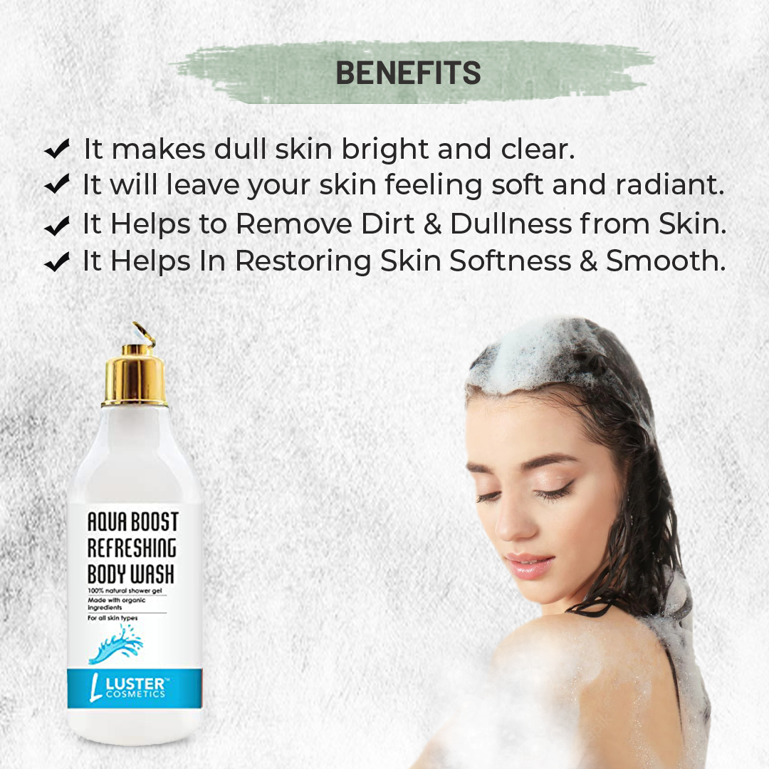 Luster Cosmetics Aqua Boost Refreshing Body Wash - 300ml