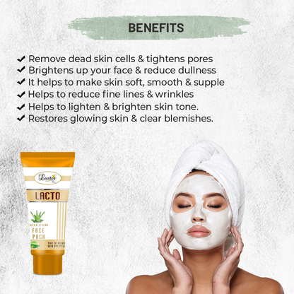 Luster Lacto Tan Removal Face Pack (Paraben & Sulfate Free)-60ml
