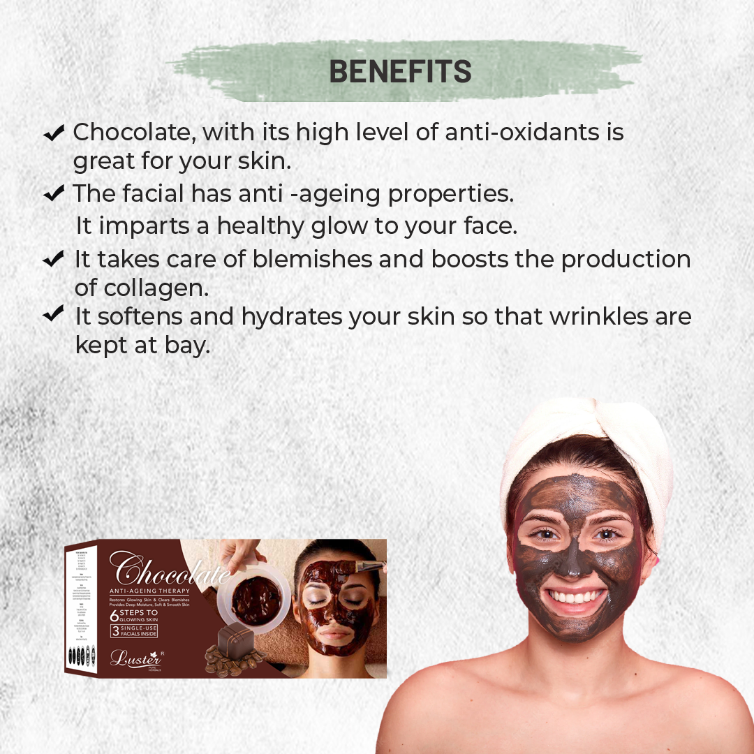 Luster Chocolate Anti-Ageing Therapy Facial Kit - 120ml
