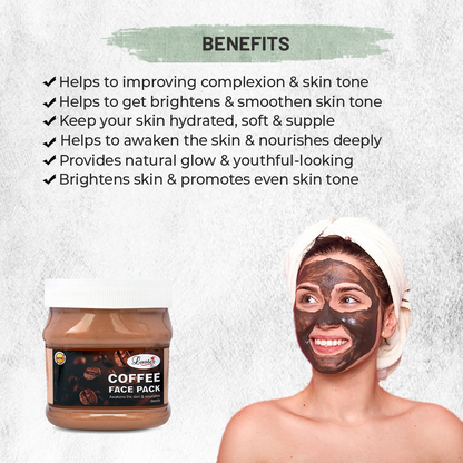 Luster Coffee Face Pack for Awaken the Skin & Nourishes Deeply - 500ml