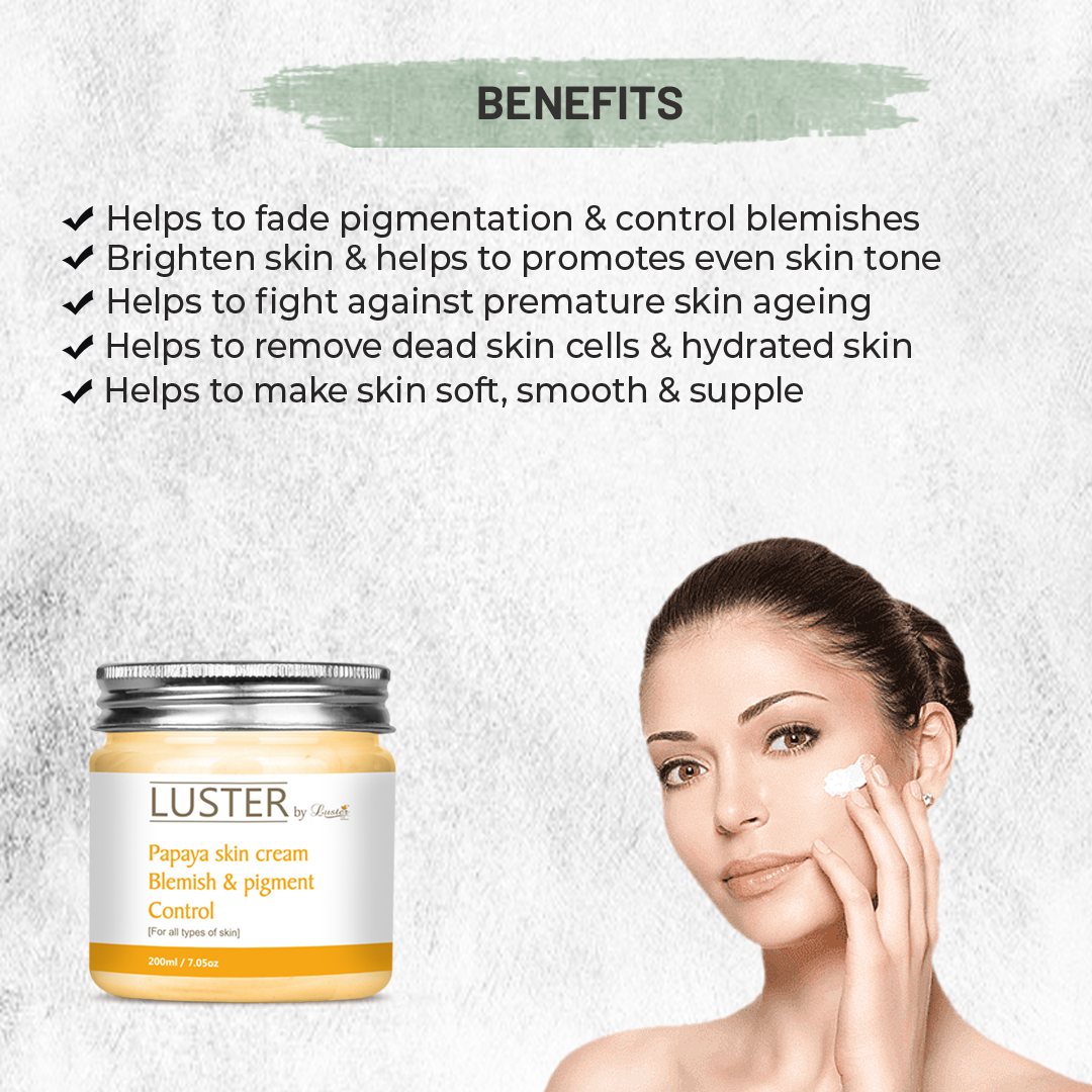 Luster Papaya Blemish & Skin Pigment Control Massage Cream - 200ml
