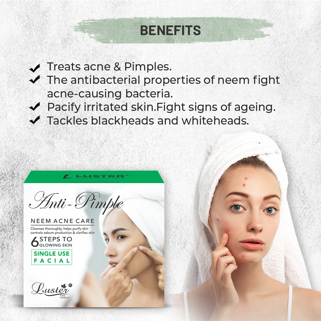 Luster Anti-Pimple Neem Acne Care Facial Kit – 320ml