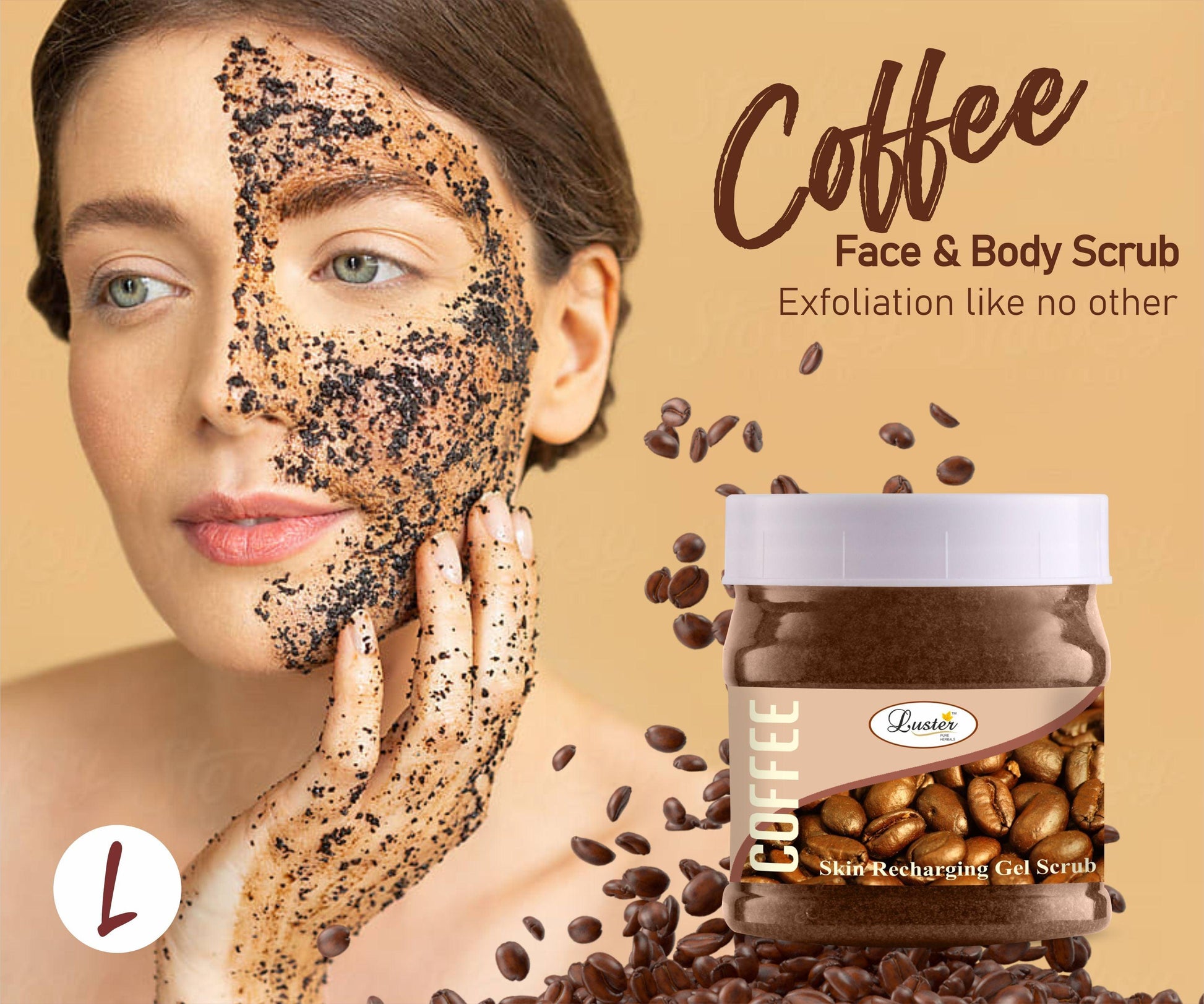 Luster Coffee Face & Body Scrub | Deeply Exfoliates | Removes Dead Skin Cells | Rejuvenates Skin | Provides Amazingly Glowing Skin | 500 ml - Image #1