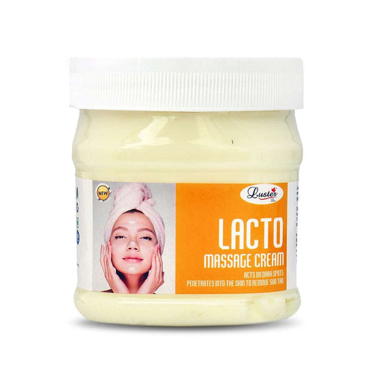 Luster Lacto Massage Cream For Face & Body (Paraben & Sulfate Free) - 500 ml