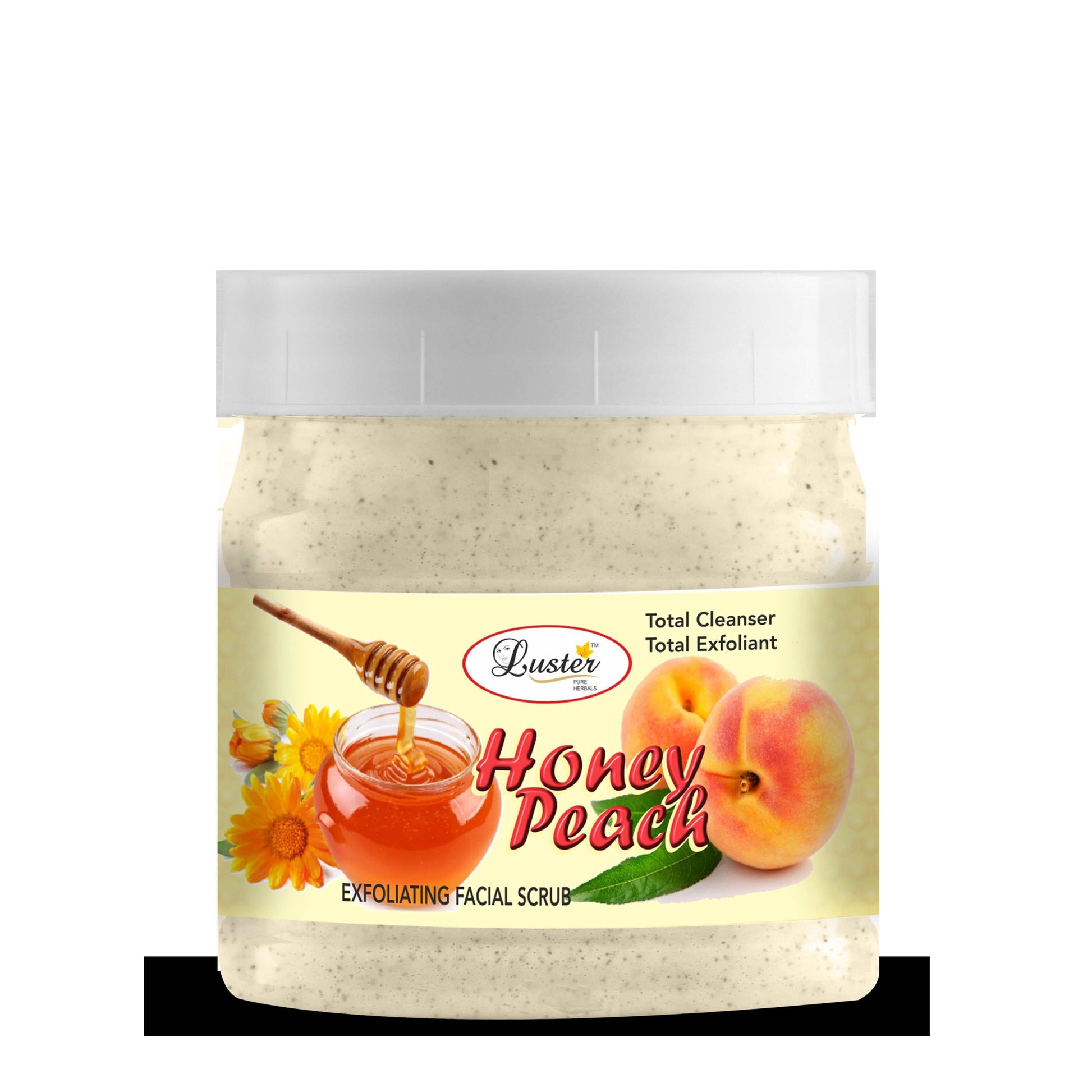Luster Honey Peach Face & Body Cream Scrub (Paraben & Sulfate Free)-500ml