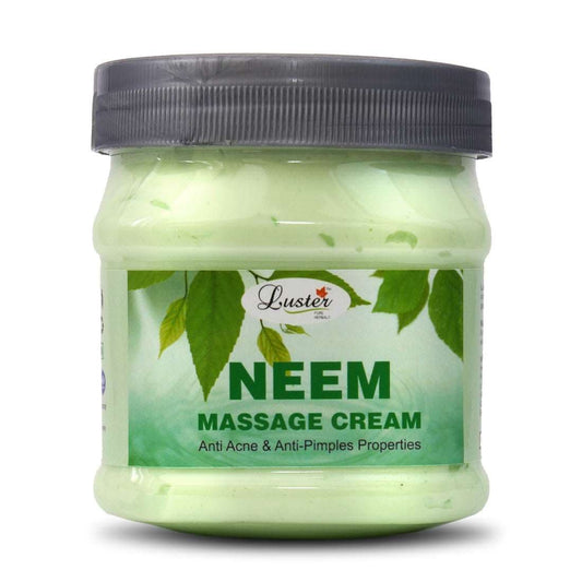 Luster Neem Facial Face & Body Massage Cream for Men & Women (No Paraben & Sulfate) - 500ml.