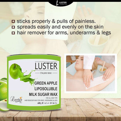 Luster Green Apple Hair Removal Hot Wax-600g
