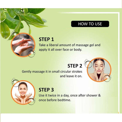 Luster Wine Face & Body Massage Gel For Men & Women (Paraben & Sulfate Free) - 500 ml