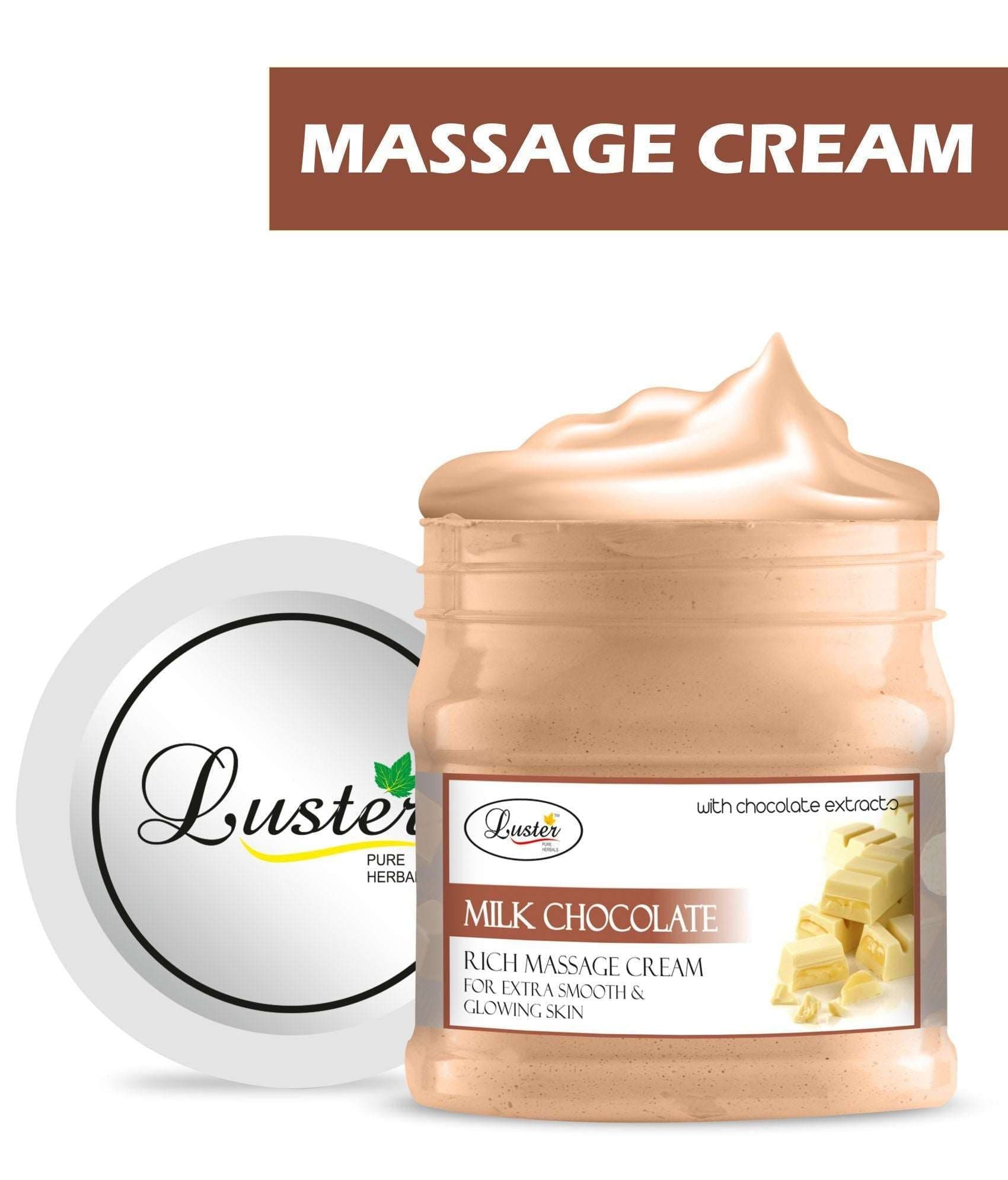 Luster Milk Chocolate Rich Facial Massage Cream (Paraben & Sulfate Free)-500ml