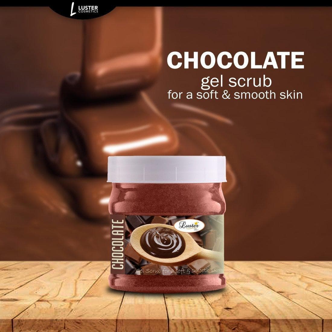 Luster Chocolate Face & Body Gel Scrub (Paraben & Sulfate Free)-500 ml - Luster Cosmetics