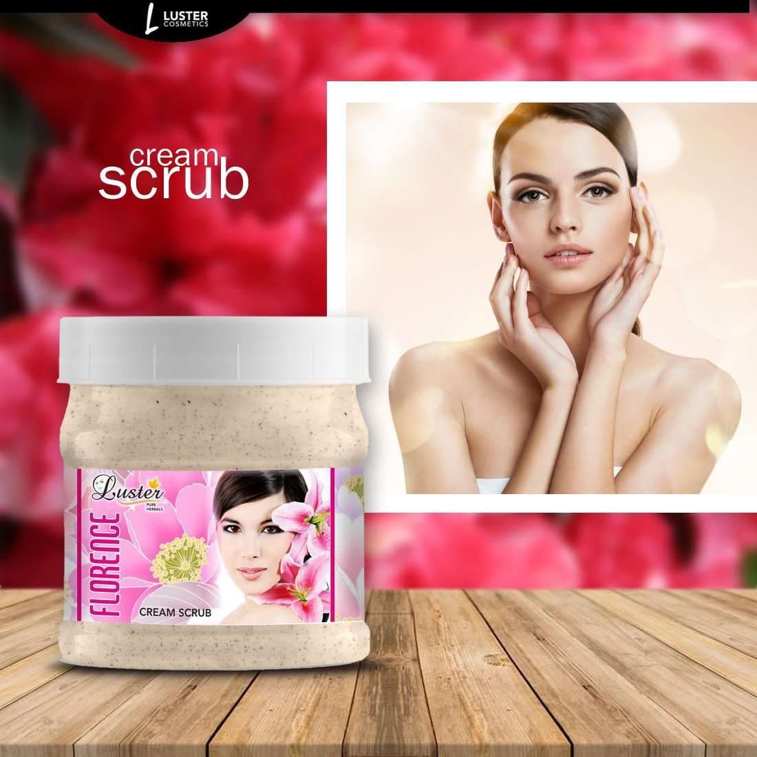Luster Florence Face & Body Cream Scrub (Paraben & Sulfate Free)-500 ml