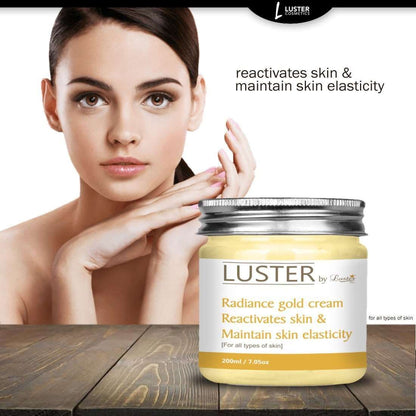 Luster Radiance Gold Massage Cream (Paraben & Sulfate Free)-200 ml.