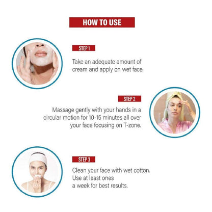 Luster Neem Facial Face & Body Massage Cream for Men & Women (No Paraben & Sulfate) - 500ml.