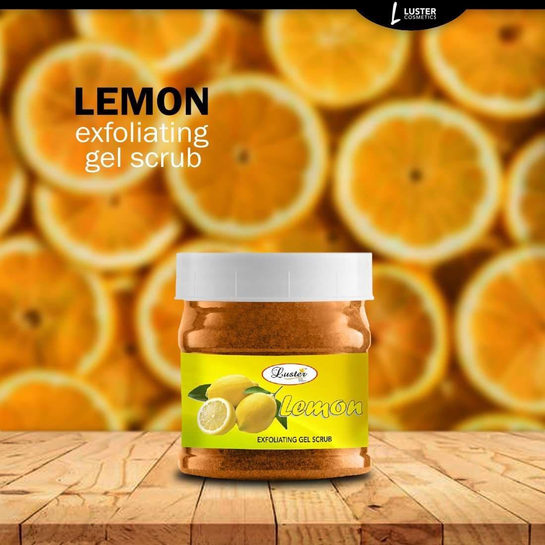 Luster Lemon Face & Body Gel Scrub (Paraben & Sulfate Free)-500 ml.