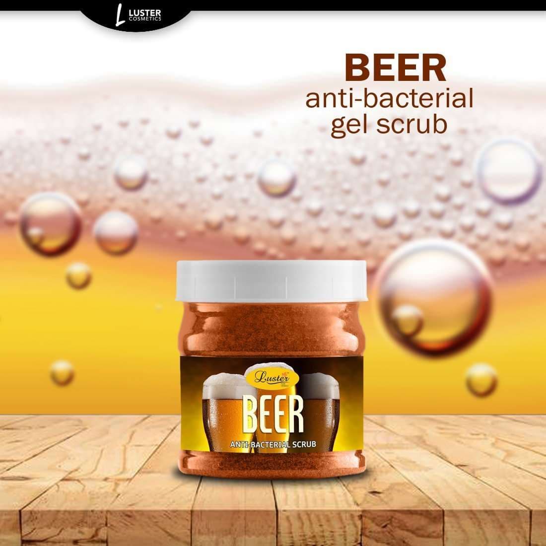 Luster Beer Gel Scrub (Paraben & Sulfate Free)-500 ml - Luster Cosmetics