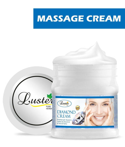 Luster Diamond Facial Massage Cream (Paraben & Sulfate Free)-500ml - Luster Cosmetics
