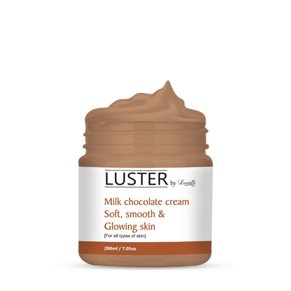 Luster Milk Chocolate Massage Cream - Soft, Smooth & Glowing Skin (Paraben & Sulfate Free)-200 ml - Luster Cosmetics